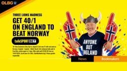talkSPORT BET 40/1 England to Beat Norway Enhanced Odds Offer