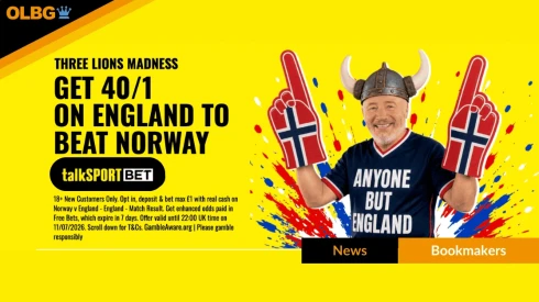 talkSPORT BET 40/1 England to Beat Norway Enhanced Odds Offer