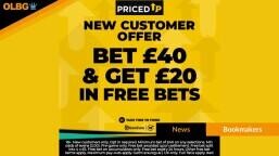 PricedUp Welcome Offer: Bet £40 Get 4 x £5 Acca Free Bets