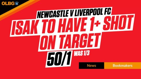 Ladbrokes 50/1 Isak Shot on Target vs Newcastle Offer
