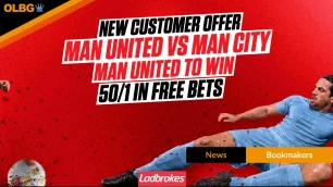 Ladbrokes 50/1 Man United to Beat Man City Derby Offer