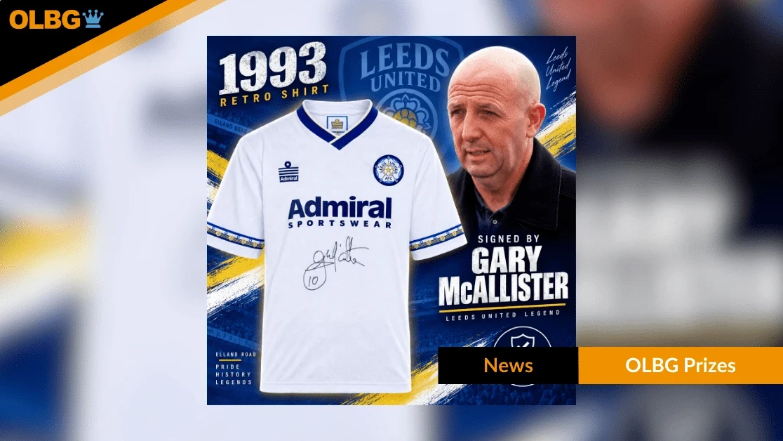 Closes Tomorrow: Win a Signed Gary McAllister 1993 Leeds Shirt with OLBG Prizes Closes Tomorrow: Win a Signed Gary McAllister 1993 Leeds Shirt with OLBG Prizes