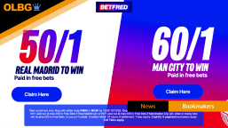 50/1 Real Madrid or 60/1 Man City in Betfred’s Champions League Mega Offer