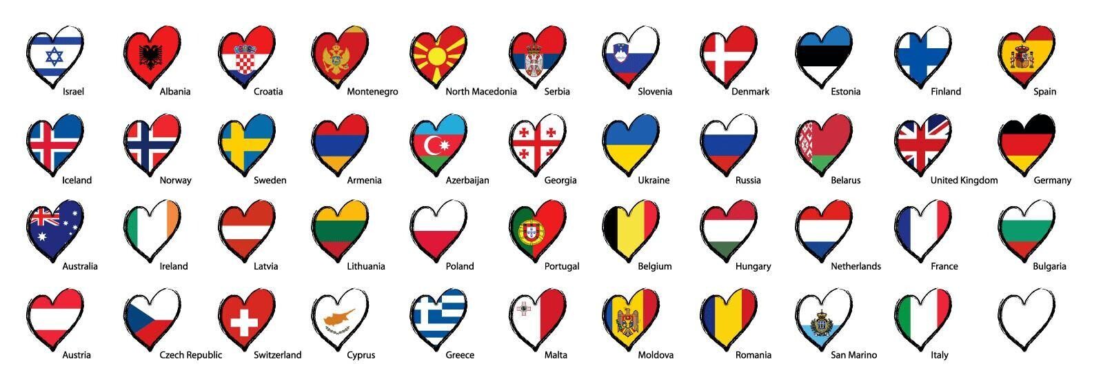 Eurovision Countries Flags