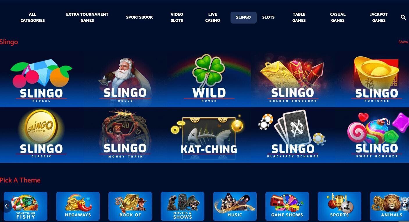 All British Casino slingo games