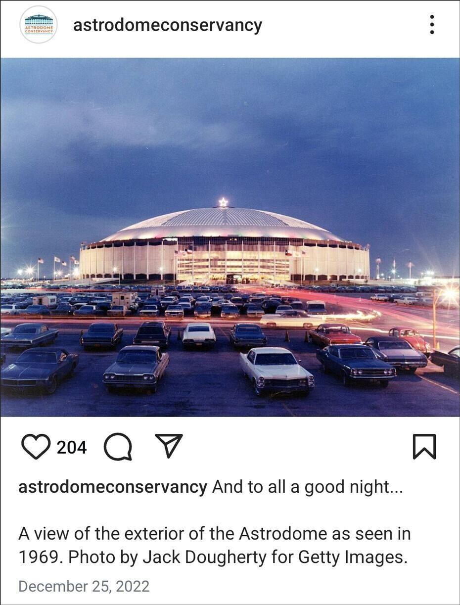 astrodome as seen in 1969