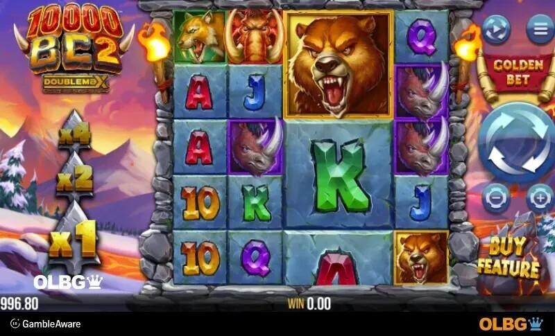 10000 bc 2 doublemax slot showing gigablox symbol screenshot
