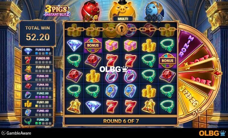 3 Pigs Instant Blitz slot Unlocked Rows screenshot