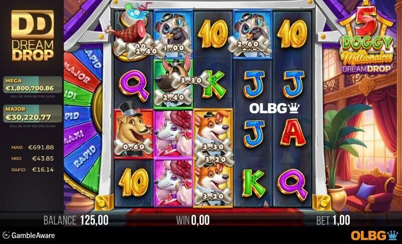 5 Doggy Millionaires Dream Drop slot Money Ways feature screenshot