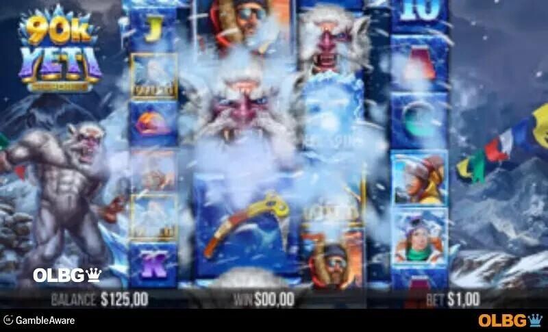 90k Yeti Gigablox slot free spins feature screenshot