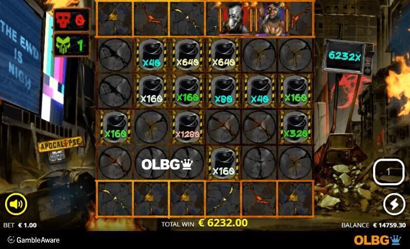 Apocalypse slot Cataclysm Spins feature screenshot