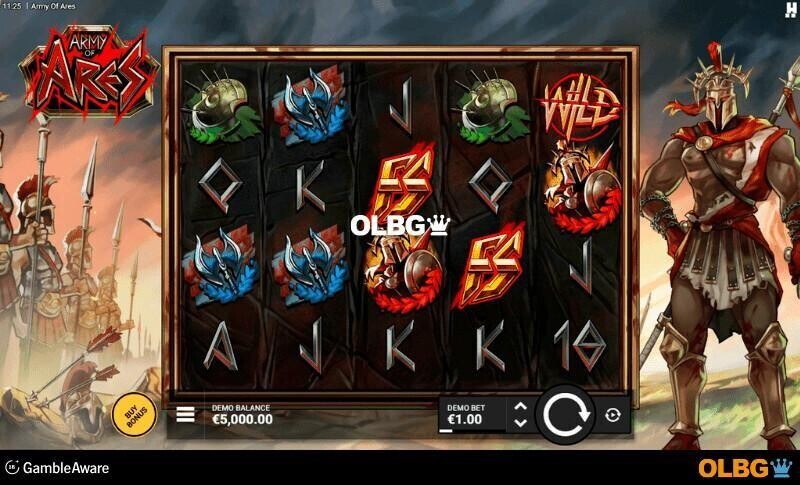 Army of Ares slot base game screenshot
