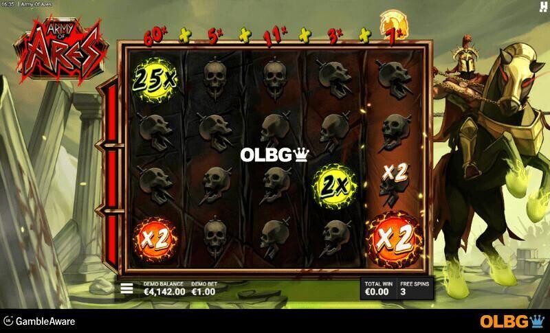 Army of Ares slot Wrath and Ruin feature screenshot