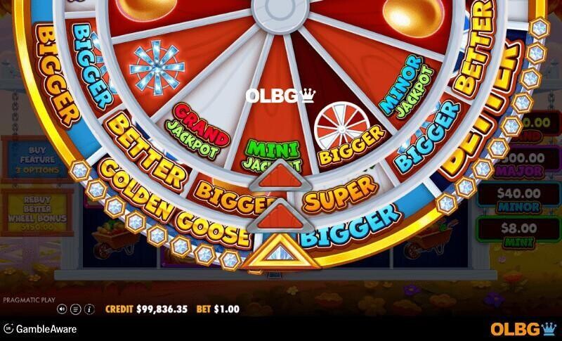 Better Barn House Bonanza slot Wheel Bonus feature screenshot
