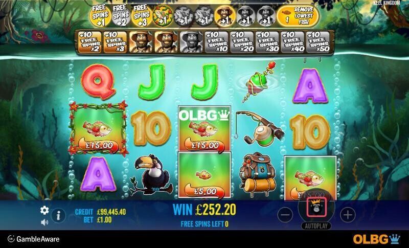 Big Bass Amazon Xtreme slot Free Spins feature screenshot