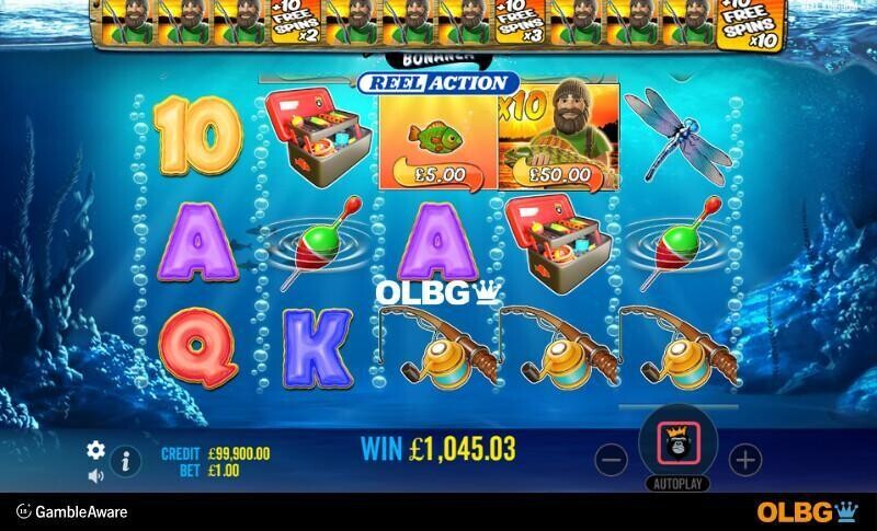 Big Bass Bonanza Reel Action slot Free Spins feature screenshot
