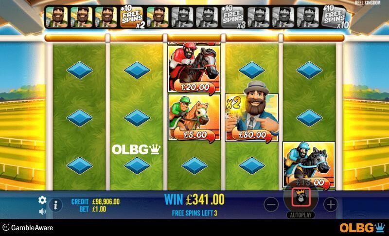 Big Bass Return to the Races slot Golden Cup Free Spins feature screenshot