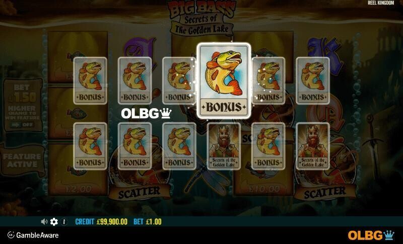 Big Bass Secrets of the Golden Lake slot picker screenshot