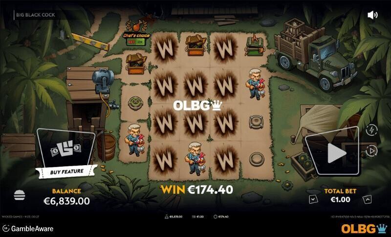 Big Black Cock slot Front Assault feature screenshot