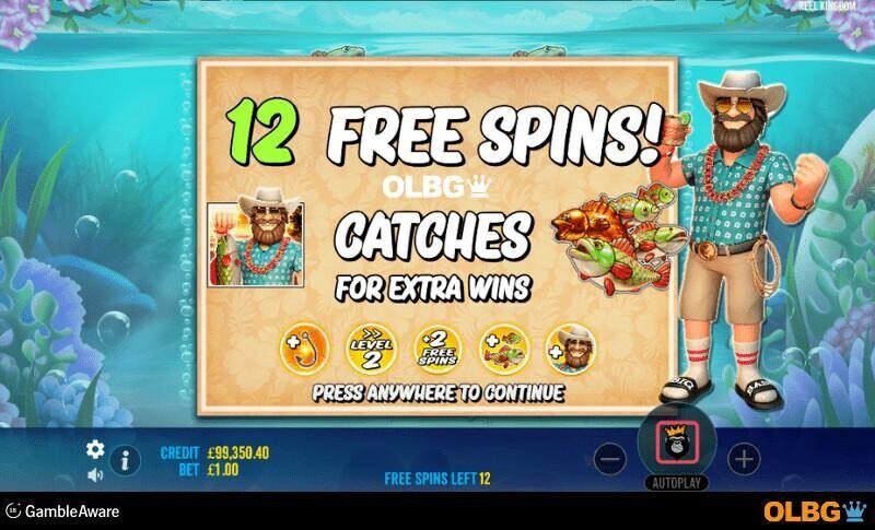 Bigger Bass Splash slot Free Spins feature modifiers screenshot