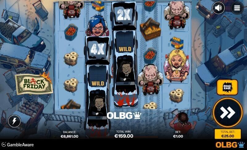 Black Friday slot Road Rage Re-Spins feature screenshot