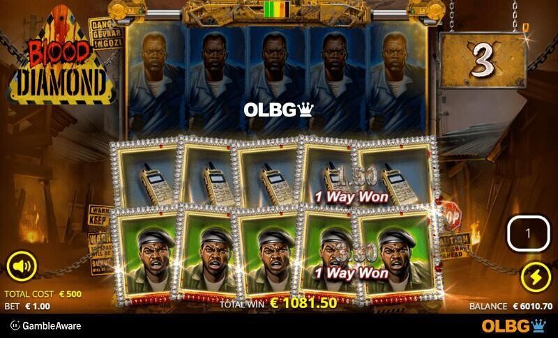 Blood Diamond slot Enslavement Spins feature screenshot