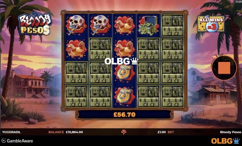 Bloody Pesos slot Cartel Carnage feature screenshot