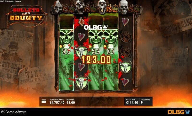 Bullets and Bounty slot Four Shots to Freedom feature screenshot