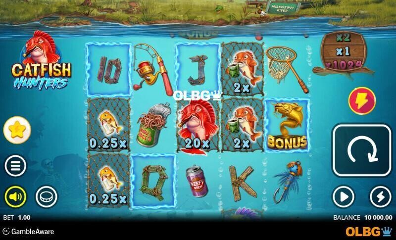 Catfish Hunters slot base game screenshot