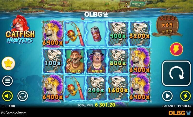 Catfish Hunters slot Imposter Wilds feature screenshot