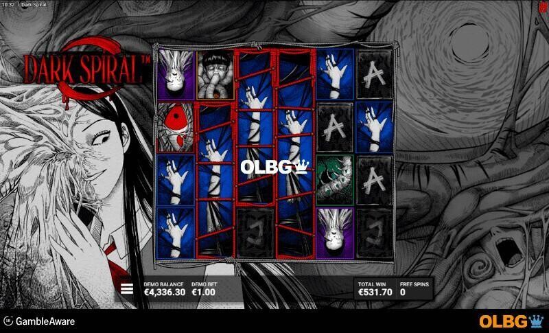 Dark Spiral slot Twisted Free Spins feature screenshot