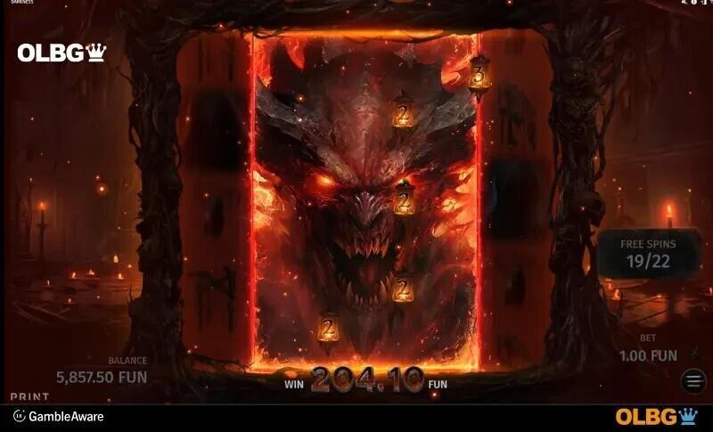 darkness slot dark ritual bonus screenshot