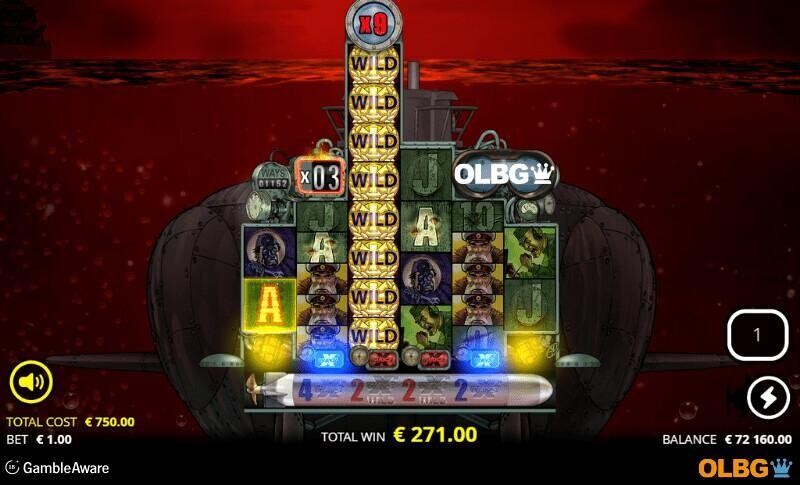 Das Boot 2Wei slot Battle of the Atlantic Spins feature screenshot