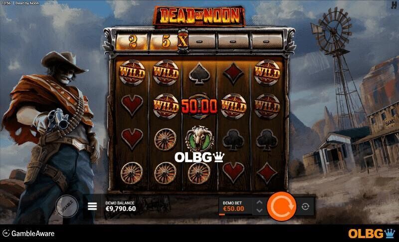 Dead by Noon slot Multiplier Chambers feature screenshot