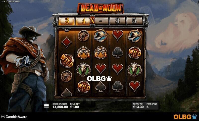 Dead by Noon slot No Aim No Fame Free Spins feature screenshot