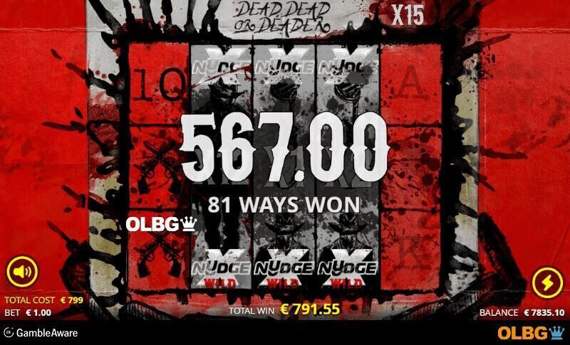 Dead, Dead or Deader slot xNudge Wild feature screenshot
