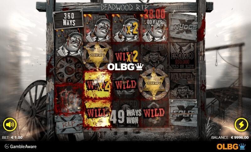 Deadwood RIP slot Quick Draw and Shootout features screenshot