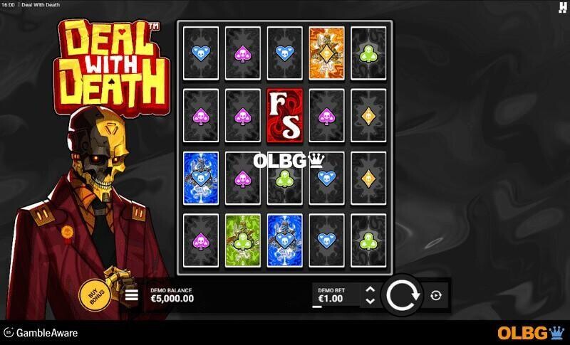Deal with Death slot base game screenshot