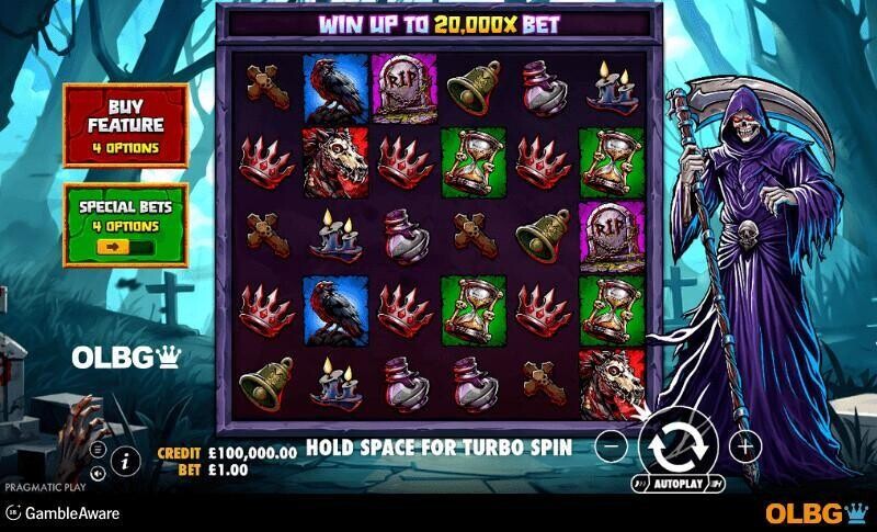 Death Dominion slot base game screenshot