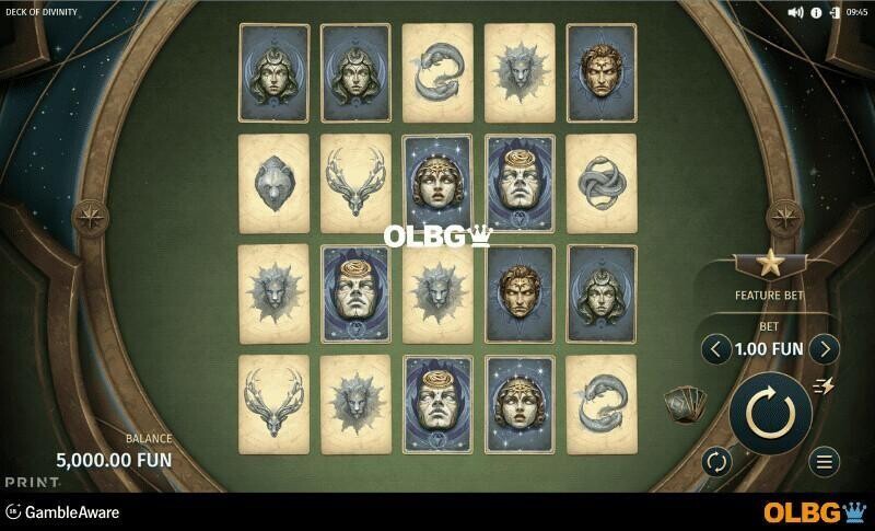 Deck of Divinity slot base game screenshot