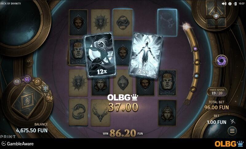 Deck of Divinity slot Divine Deck Bonus feature screenshot