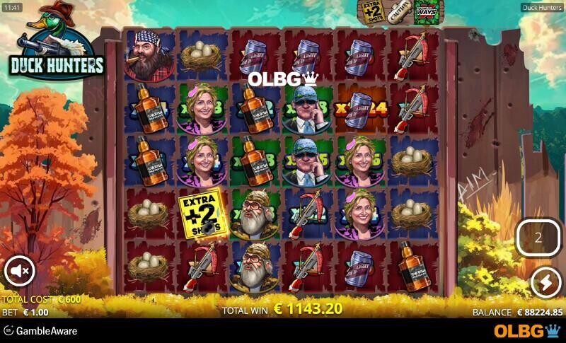 Duck Hunters slot Big Game Spins feature screenshot