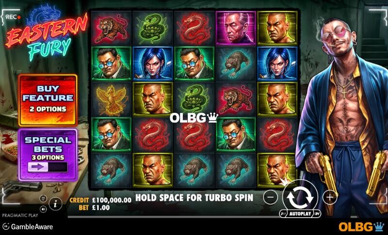 Eastern Fury slot base game screenshot