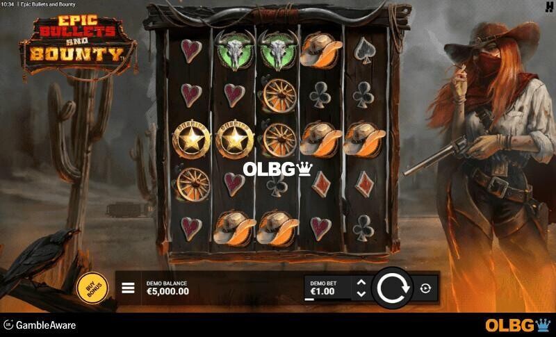 Epic Bullets and Bounty slot base game screenshot