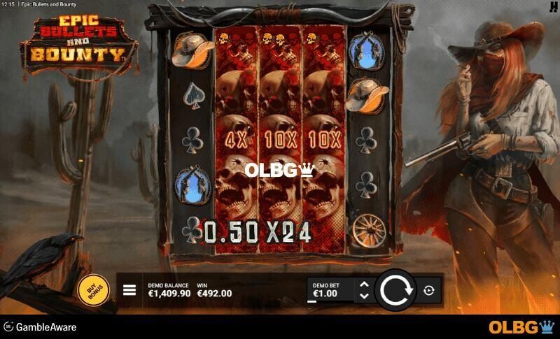 Epic Bullets and Bounty slot Outlaw DuelReels feature screenshot