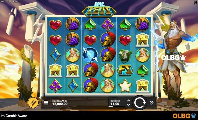 Epic Ze Zeus slot base game screenshot