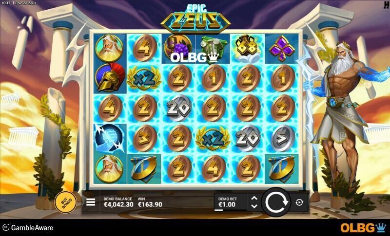 Epic Ze Zeus slot Win to Win feature screenshot