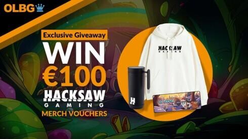 Win 1 of 5 €100 Hacksaw Gaming Merch Vouchers: Exclusive to OLBG