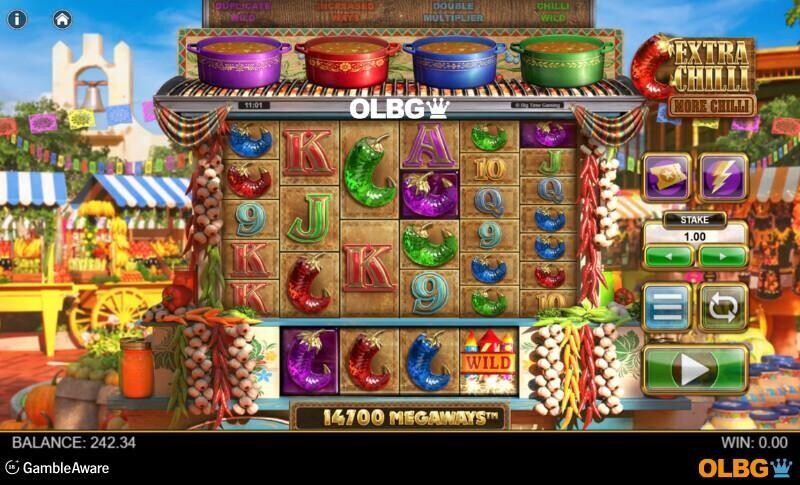 Extra Chilli More Chilli slot base game screenshot