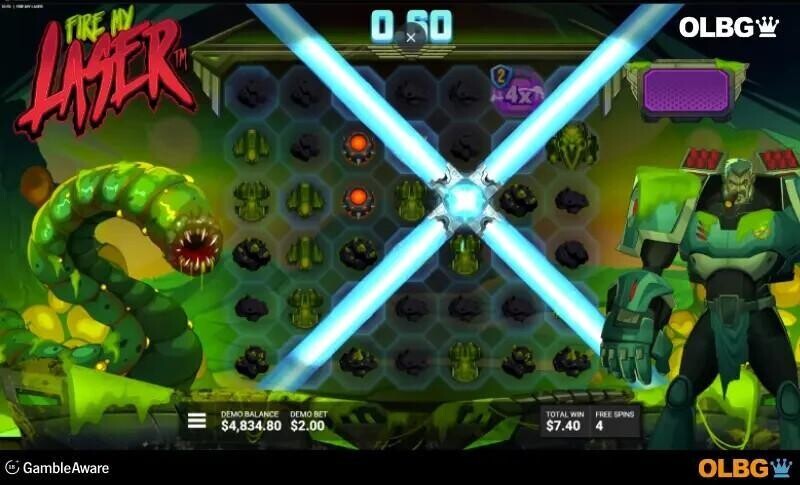 fire my laser slot screenshot showing x laser feature